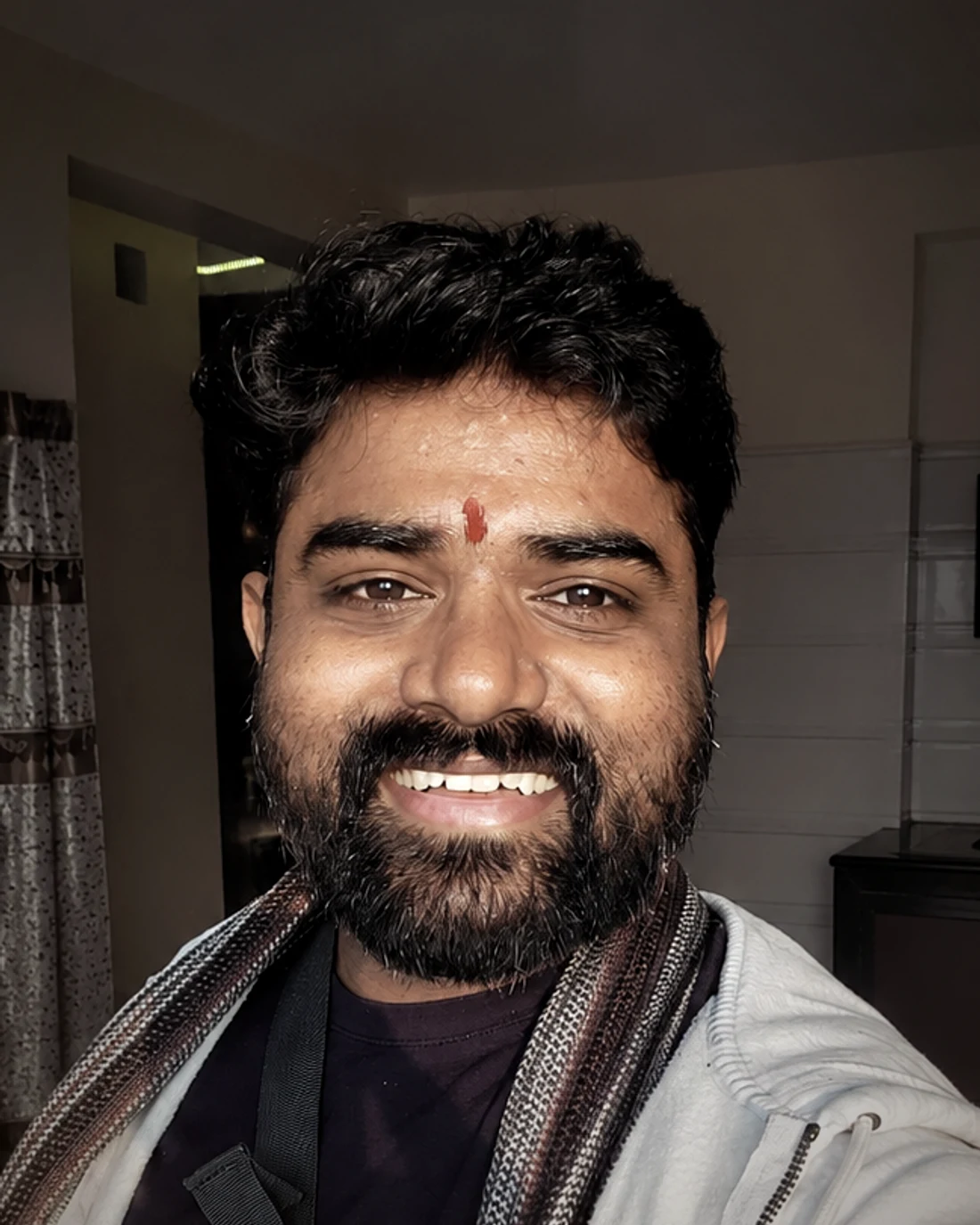 Portrait of M Suresh Kumar, Classical Hatha Yoga teacher at Trikonam.